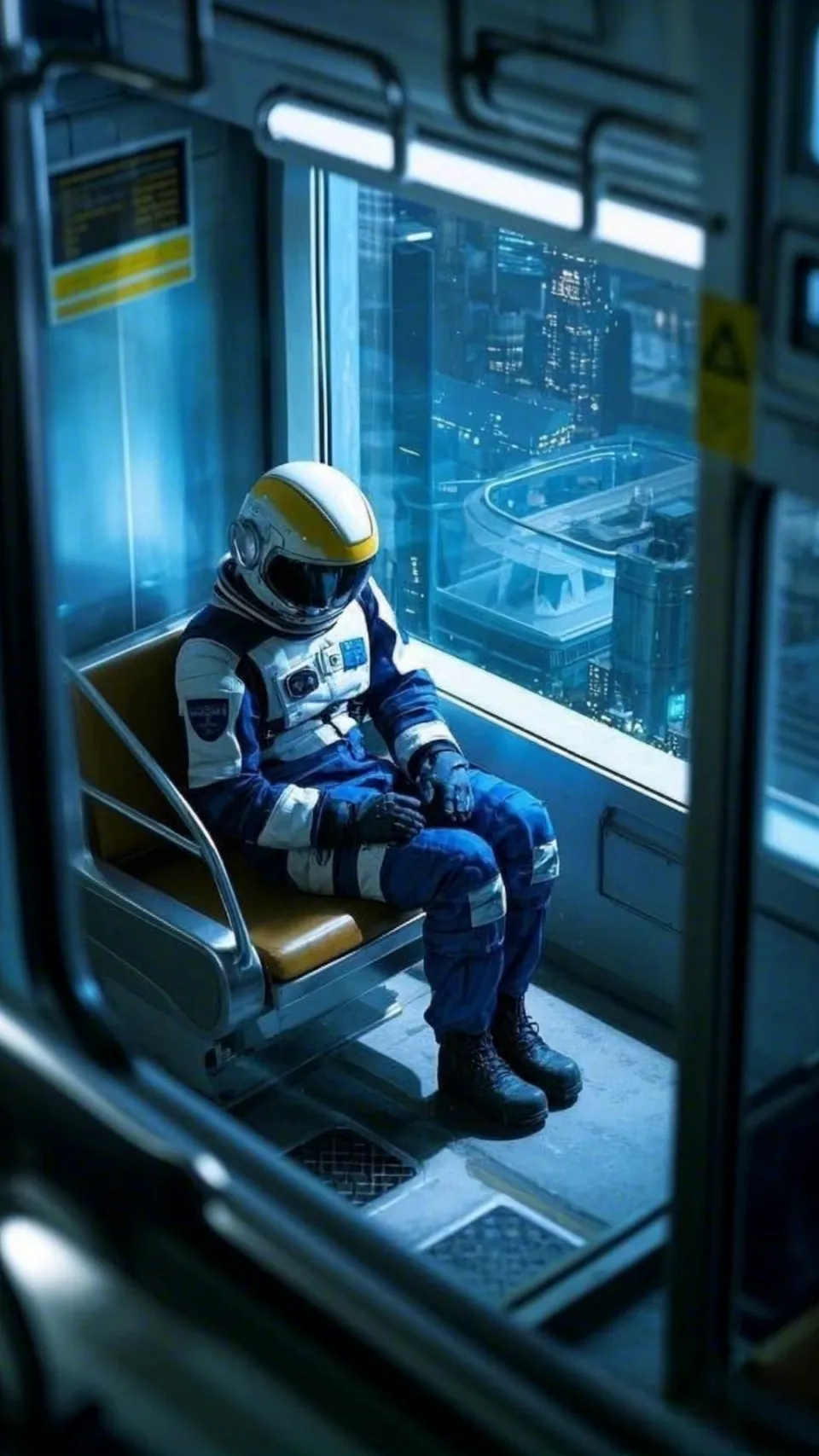 太空人地鐵打盹